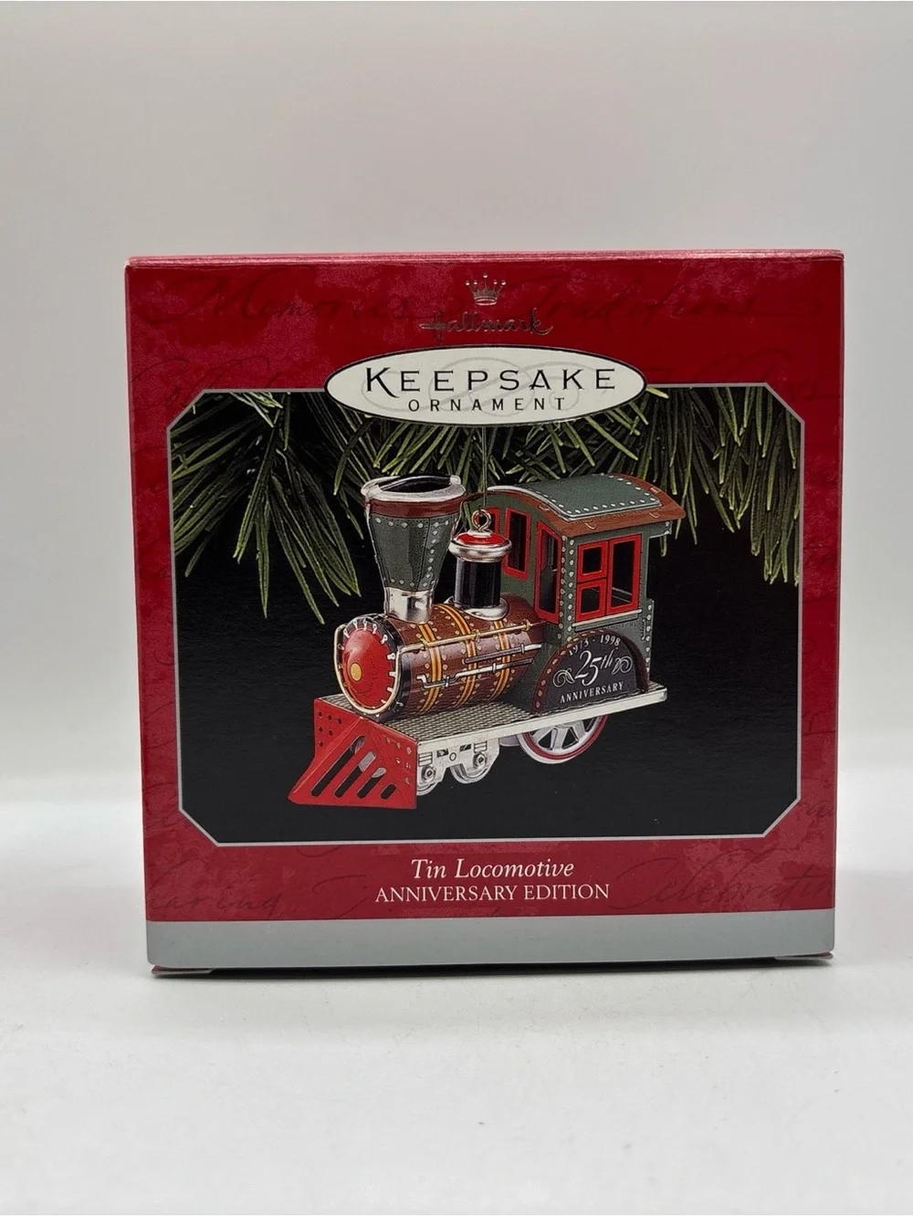 Hallmark Keepsake Ornament 1998 Vintage 1988 Tin Locomotive Anniversary Edition